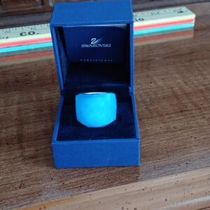 Swarovski crystal sterling ring